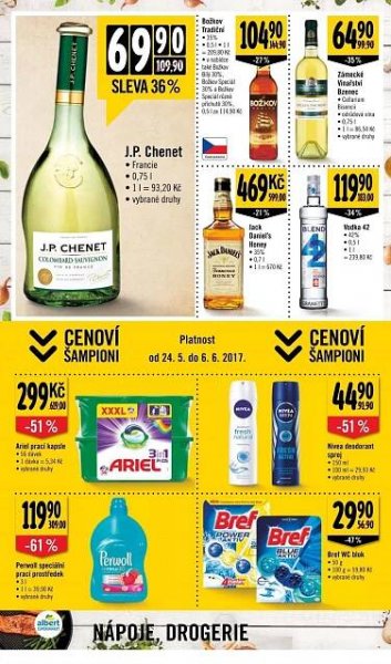 Rum Bílý Božkov v akci Albert od 24.5.2017