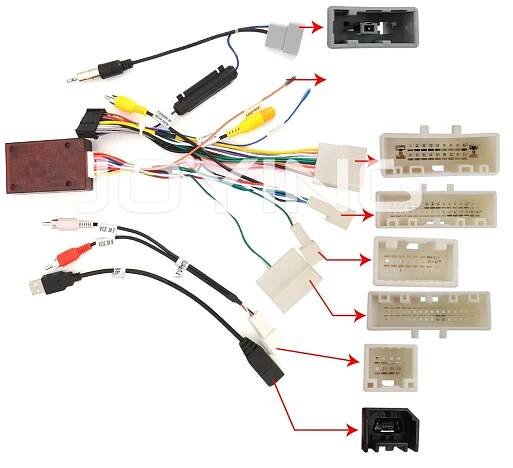 Best Joying Nissan Android Auto Head Unit wiring Cable harness