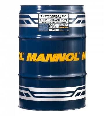 Mannol, motorový olej 4T Motorbike 10W40 60L Ester + MA2 Syntetic (7812) (API SL) - 1 sud 60 L