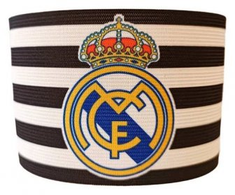 Captain Armband Adult Real Madrid Crest Black/White