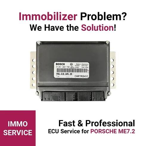 Bosch ME7.2 ECU Service for Porsche – Immobilizer Data Reading & Emulator Setup - 0261204790