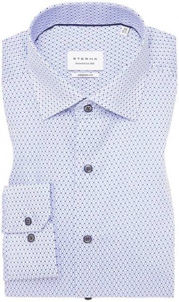 Košile Eterna Modern Fit Print jemný modrý vzor