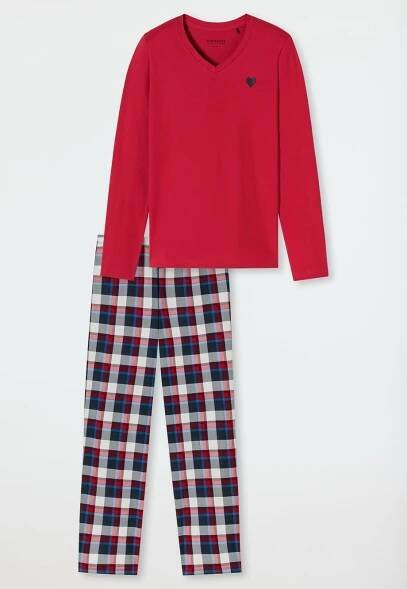 Dámské pyžamo SCHIESSER - 182120 (Red, XXL) | Symbol Krnov