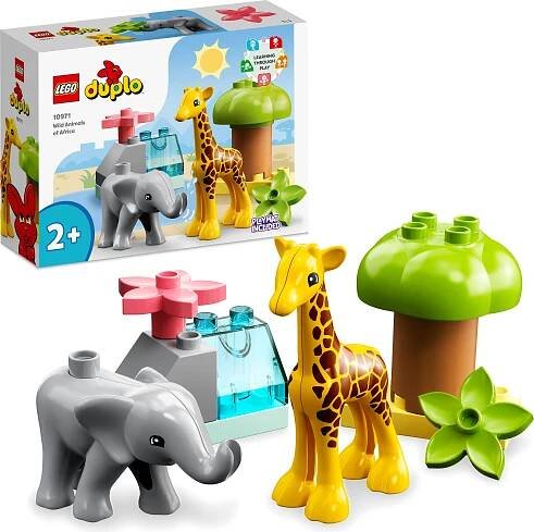 LEGO 10971 DUPLO Sada divokých zvířat Afriky pro nejmenší s figurkami zvířat
