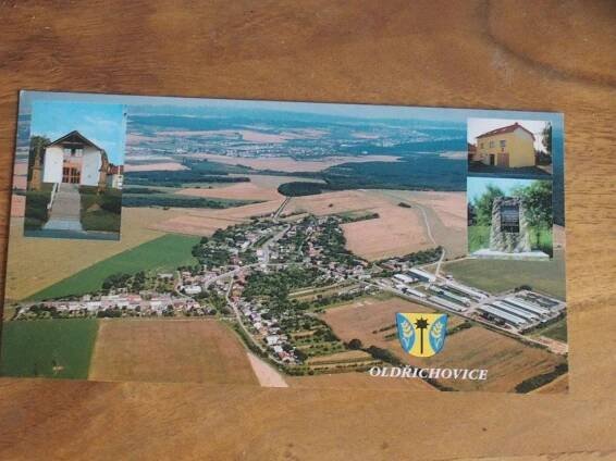 Pohled Oldřichovice ( Zlín), dlouhý formát, č.20350, aero, - Pohlednice místopis