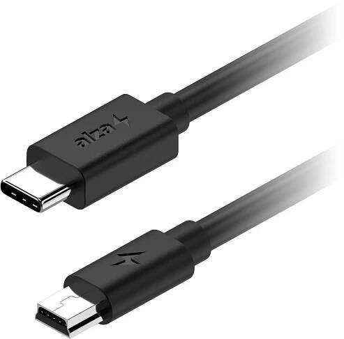 AlzaPower Core USB-C to Mini USB 2.0 2A 0.5m černý