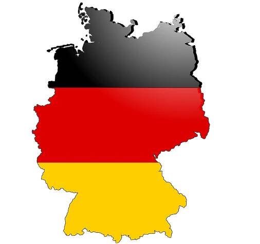 Deutschland umriss flagge