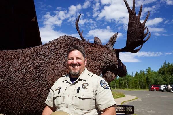 Senior ranger Tony Johnson has identified numerous moose hotspots throughout State Forest State Park in Walden, Colorado—the state’s self-described “Moose Viewing Capital.” Photograph by Jeremy Miller