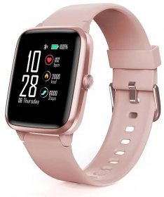 Chytré hodinky Hama Fit Watch 5910, GPS, pulz, krokoměr, růžové zlato