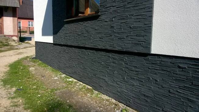 Betonový obklad imitujicí kámen technikou 3D tisk