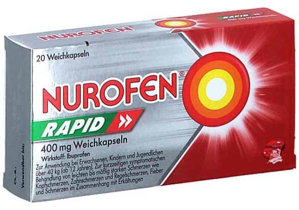 NUROFEN RAPID Weichkapseln 400mg Ibuprofen (20 stk)
