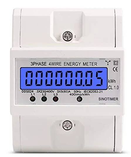 Elektroměr 3F na DIN lištu třífázový DDS024 digitální