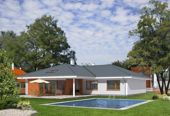 Projekt na bungalov, projekt bungalov, projekty bungalov, bungalov 870 