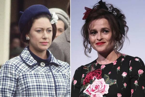 Princess Margaret circa 1968 and Helena Bonham Carter