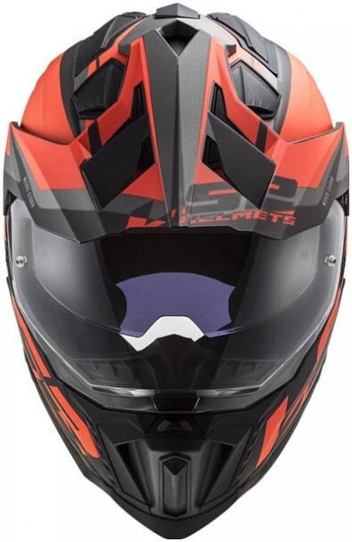 Enduro helma LS2 MX701 Explorer Alter černo-fluo oranžovo-šedá matná