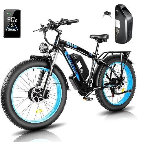 KETELES K800 2×1000W duální motory 48V 23AH baterie 26" palcové tlusté pneumatiky elektrokolo