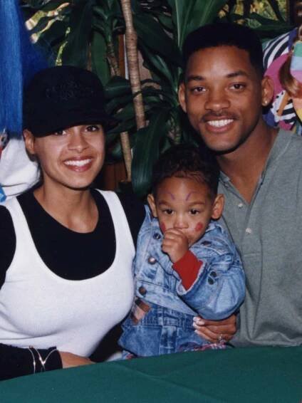Will Smith and Sheree Zampino with their son Trey Smith at his second birthday party on November 14, 1992 in Los Angeles, California.