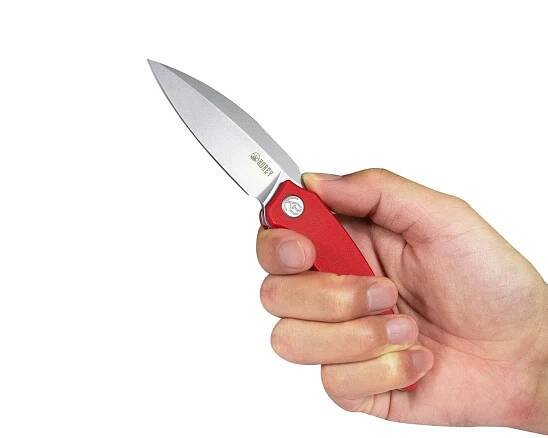 KUBEY Leaf Liner Lock Front Flipper Zavírací Nůž Červená Rukojeť G10 KU333F - Kapesní nože | KNIFESTOCK