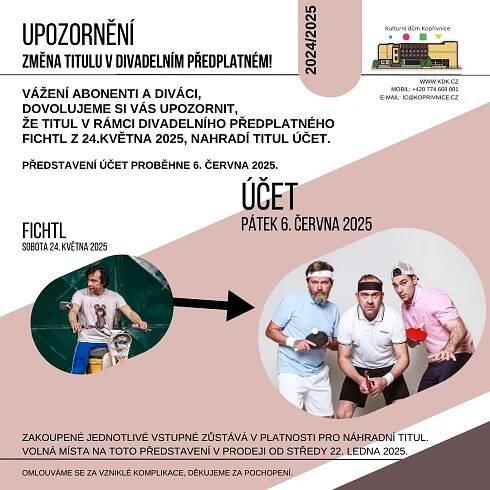 Kulturní dům Kopřivnice - Kultura - Účet 