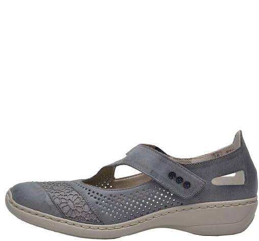 Dámské baleríny RIEKER 41346/12 BLAU F/S 8
