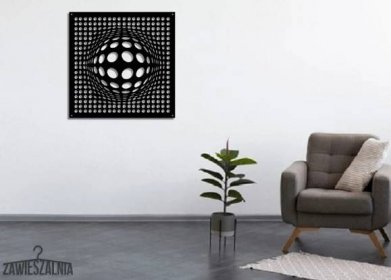 Dekorativní koule 3D [XL] 60x60cm- Kovová dekorace - Nástěnná dekorace