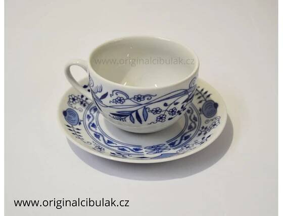 cibulák Henriette šálek a podšálek nízký 270 ml čajový henrieta Saphyr Thun 1 ks cibulákový porcelán Nová Role