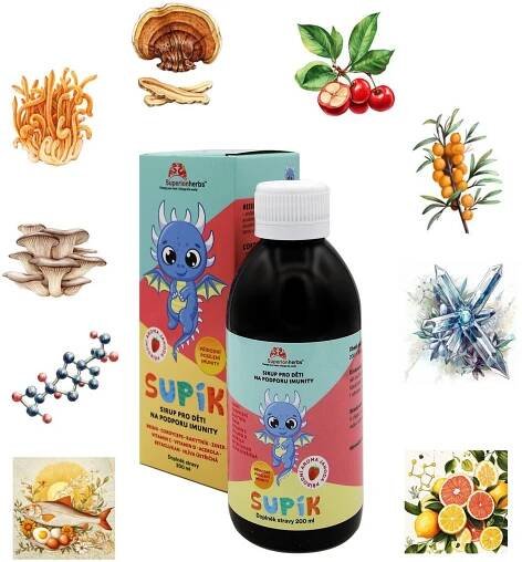 Superionherbs Supík - sirup pro děti na podporu imunity