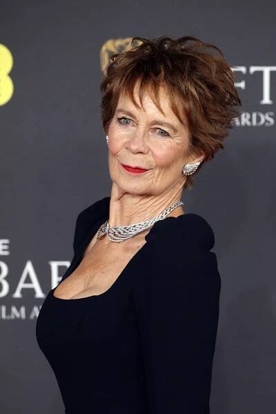 Celia Imrie at the 2025 EE BAFTA Film Awards.
