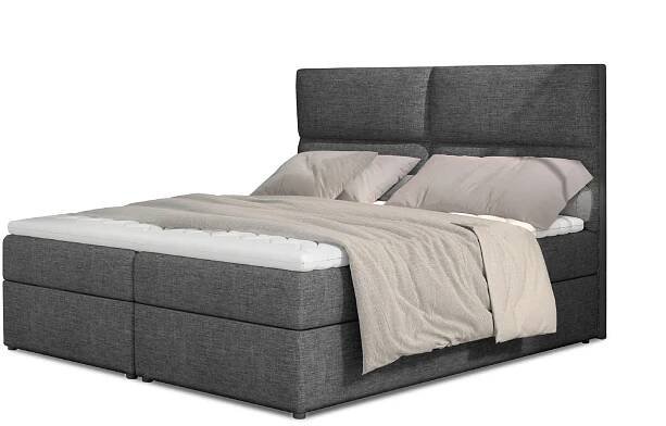 Boxspring PILANSI 13 160x200, tmavě šedá látka