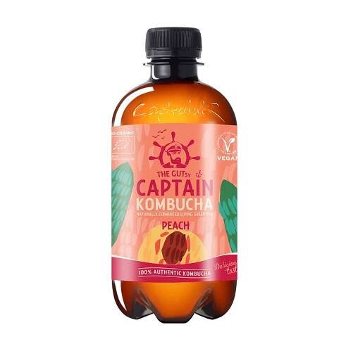 Captain Kombucha Kombucha broskev 400 ml BIO