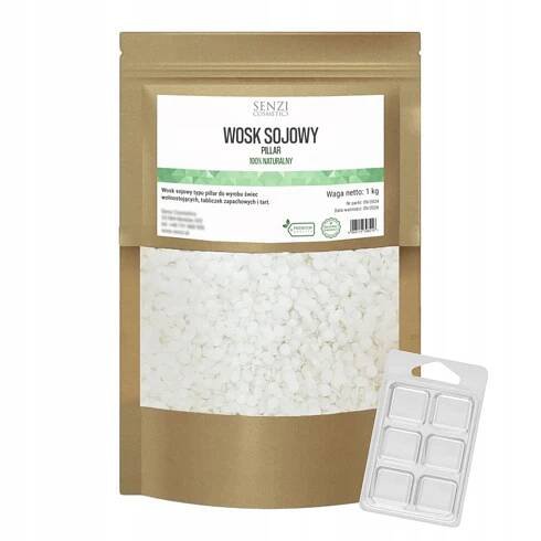 Vosk Sójový PILLAR Pro Volně stojící svíčky DIY 1kg + Forma Na Vosky BONUS