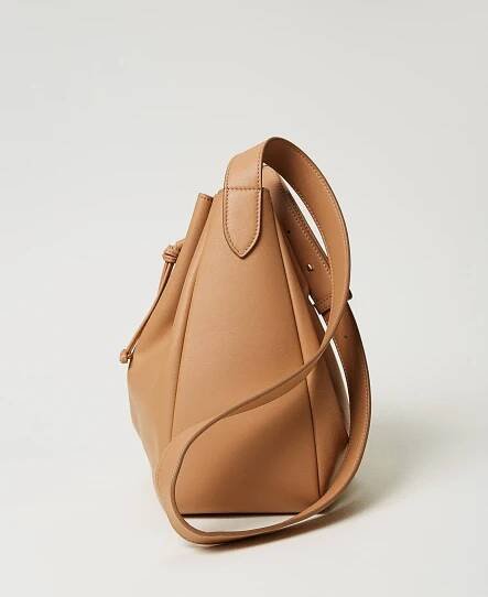 ‘Forever’ leather bucket bag Camel Woman 251TB7471_00044_02