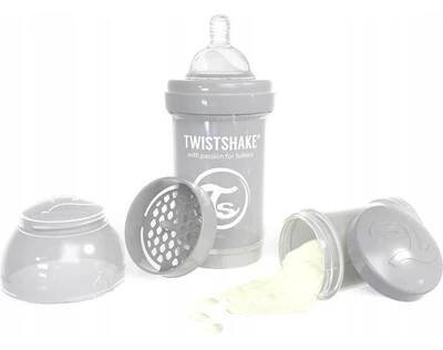 TwistShake Kojenecká láhev AntiColic Šedá 180 ml