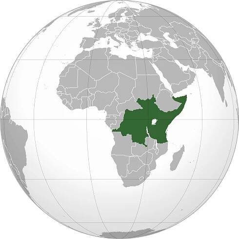 Poloha Východoafrické federace