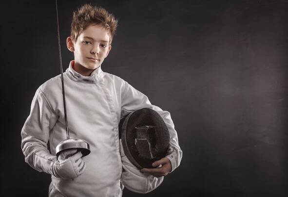 šermíř s oplocením maskou - šerm sportovní šerm - stock snímky, obrázky a fotky
