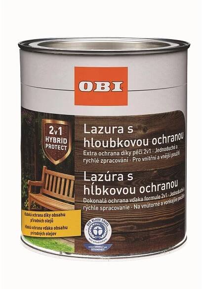 OBI Lazura na dřevo s hloubkovou ochranou eben 750 ml nakoupit u OBI