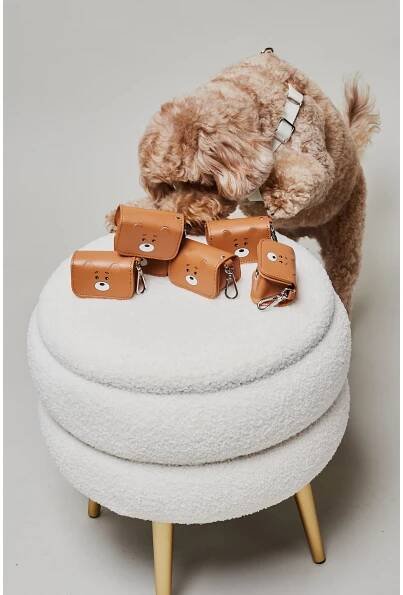 KUSAKA BEAR Poop Bag Holder - Teddy Brown