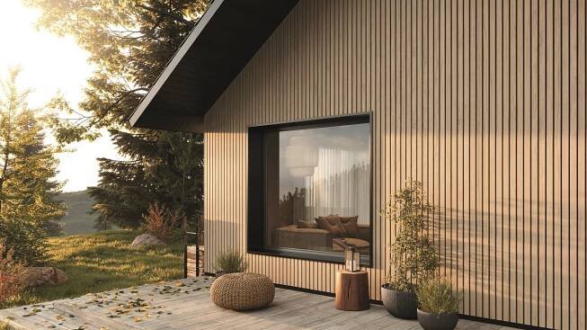Fasádní obklad - lamela WOOD SIDING SVP-B6 FRONTO V-BLACK - 60 dub /2,95 m | PROSTAVBU