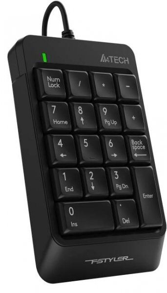 A4tech FK13P FStyler, numerická klávesnice, USB, černá | Abacus Electric, s.r.o.