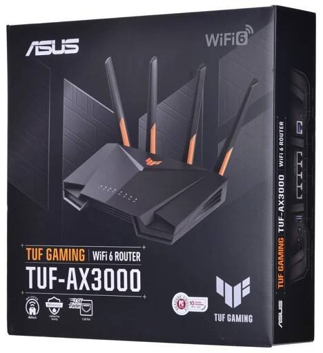 ASUS TUF Gaming AX3000 V2 bezdrátový router Gigabit Ethernet Dvoupásmový (2,4 GHz / 5 GHz) Černá, Oranžová | Quikset - Plzeň