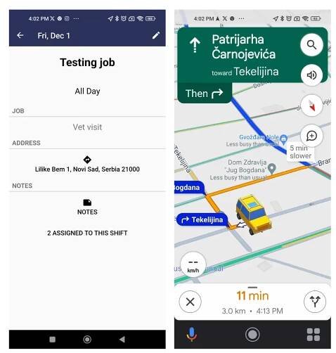timeero shortest distance android