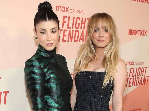 Briana Cuoco and Kaley Cuoco attend the Los Angeles Season 2 premiere of "The Flight Attendant"