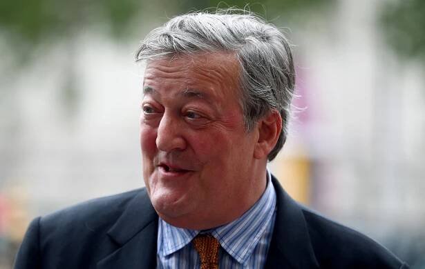 Actor Stephen Fry attends a Service of Thanksgiving for Sir Peter Hall at Westminster Abbey in London