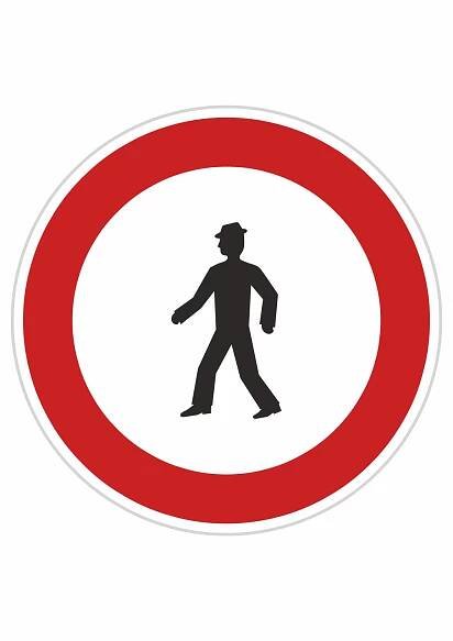 Dopravní značka B30, Zákaz vstupu chodců