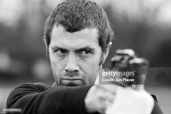 English actor Lewis Collins as 'Bodie' in the crime-action television...