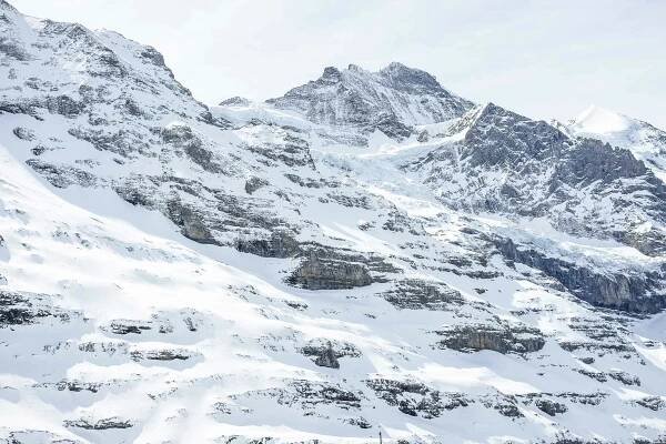 View of the Eigergletscher in April