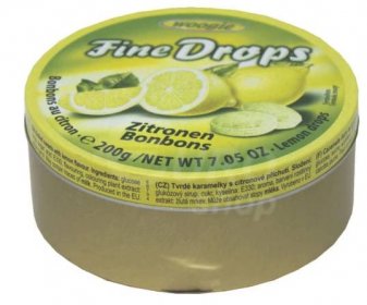 Woogie Fine Drops 200g citronové