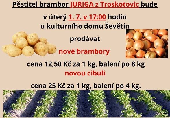 PRODEJ BRAMBOR A CIBULE