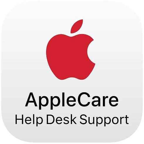 Apple Logo in Red, text reads: AppleCare Help Desk Support