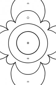 Antistresová květina pro děti omalovánka - Omalovánka podle Geometrických tvarů pro děti